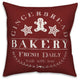 Gingerbread Bakery Throw Pillow, 18"x18"