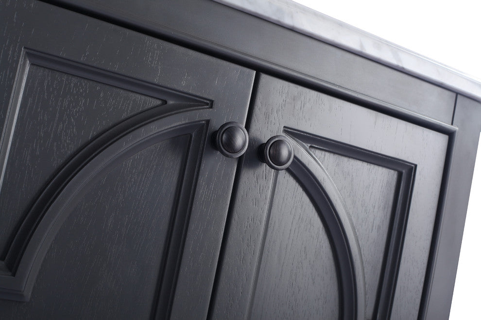 Odyssey, 24" Maple Gray Cabinet With Black Wood Marble Countertop