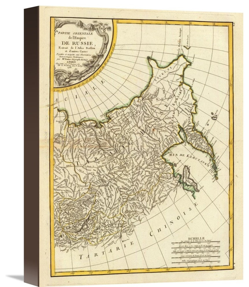 "Russia Orientale, 1785" Stretched Canvas Giclee by Rigobert Bonne, 12"x16"