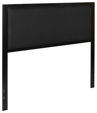 Melbourne Metal Upholstered Headboard - Modern Headboard, Black-Full