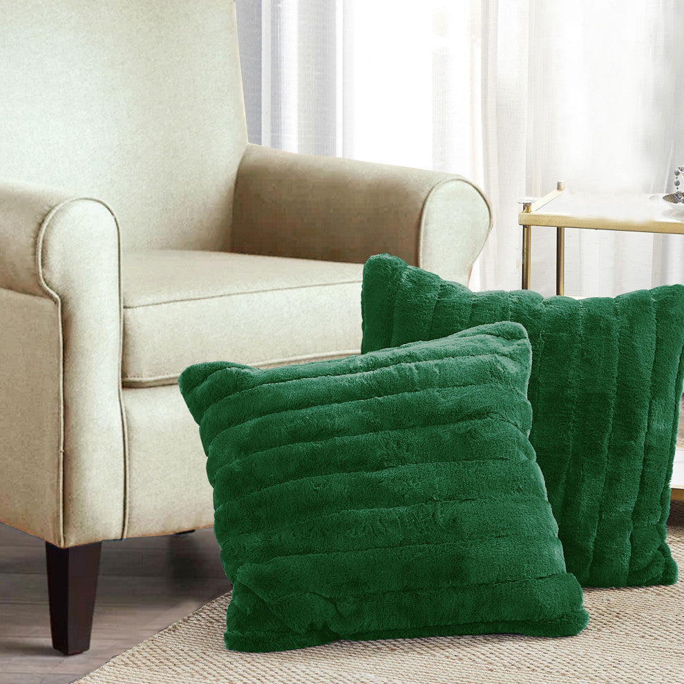 Super Mink Throw Pillow Covers Set of 2, Eden, 26''x26''