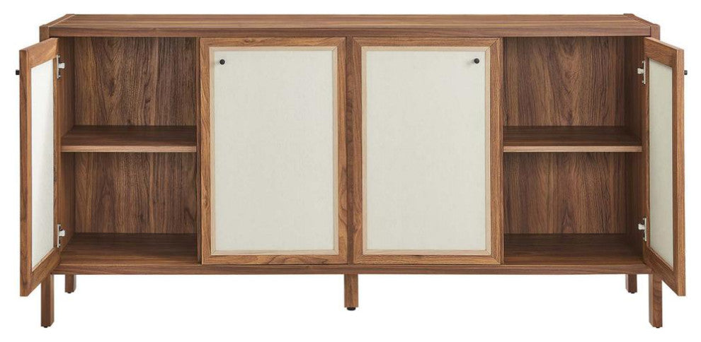 Capri 65 Wood Grain Sideboard Storage Cabinet