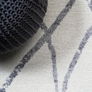 Illi Moroccan Diamond Trellis Ivory/Gray 3'x5' Area Rug