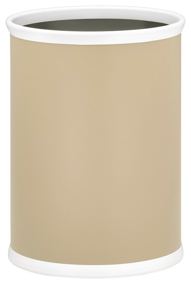 Kraftware Oval Wastebasket, Ivory