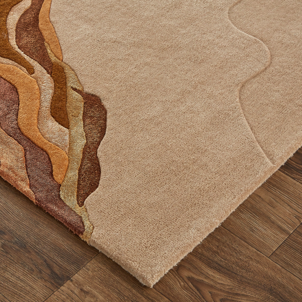 Weave & Wander Arwyn Modern Wool Rug, 2'x3'