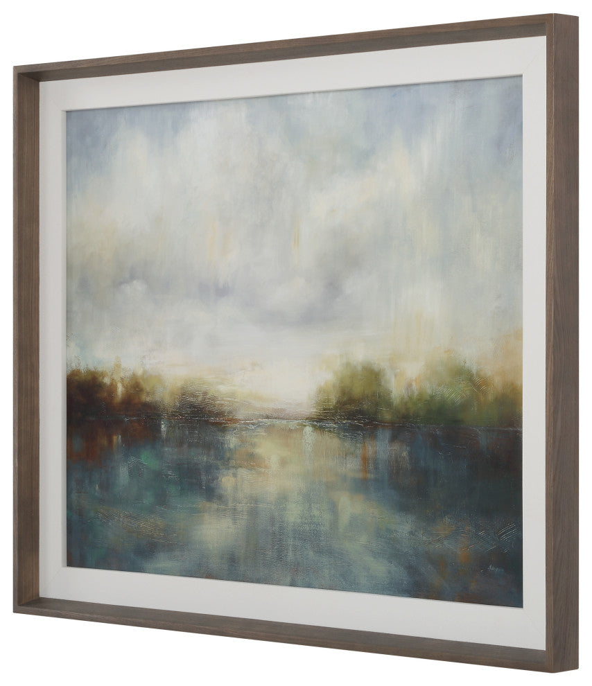 Uttermost Blue Reverie Framed Abstract Lake Print