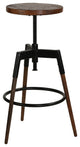 Bare Decor Cardinal Wood Adjustable Swivel Bar Stool, 25-30"