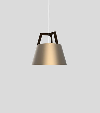 Imber 17" Pendant, Walnut, Brushed Rose Gold, With Diffuser, Corded, 3500K LED