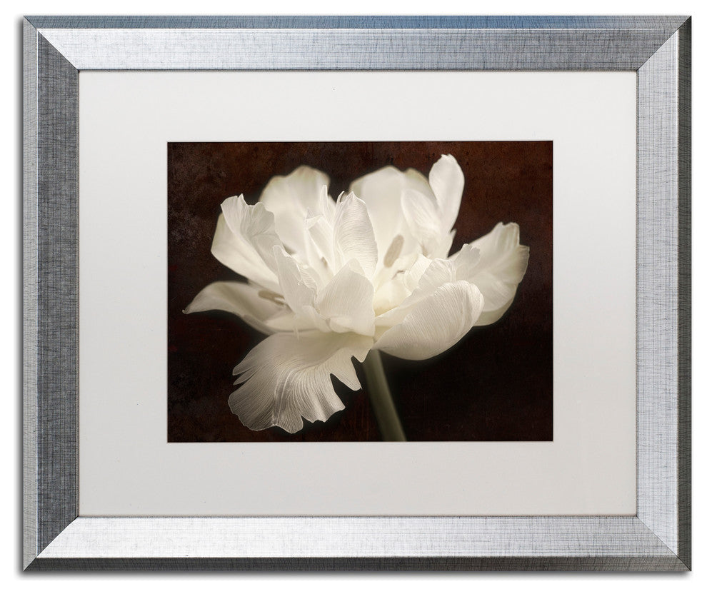 Cora Niele 'White Tulip II' Matted Framed Art