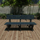 Aurora Traditional 6' Park Bench, Federal Blue