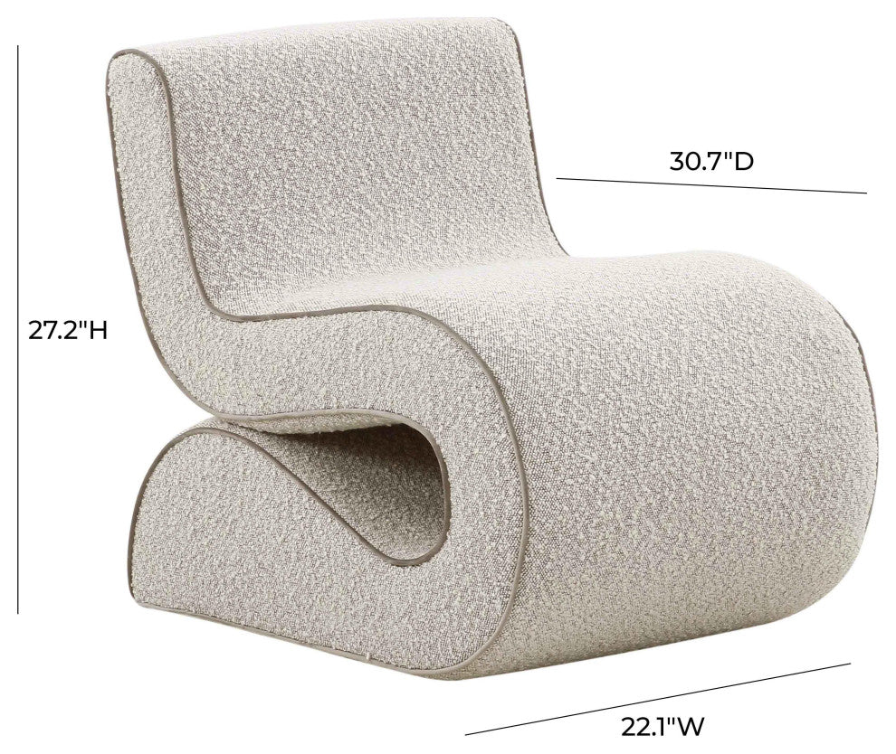 Senna Speckled Grey Boucle Accent Chair