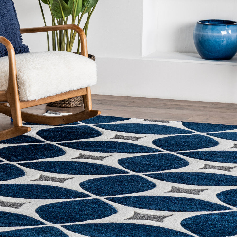 Nuloom Hand-Tufted Gabriela Area Rug, Navy 3'x5'
