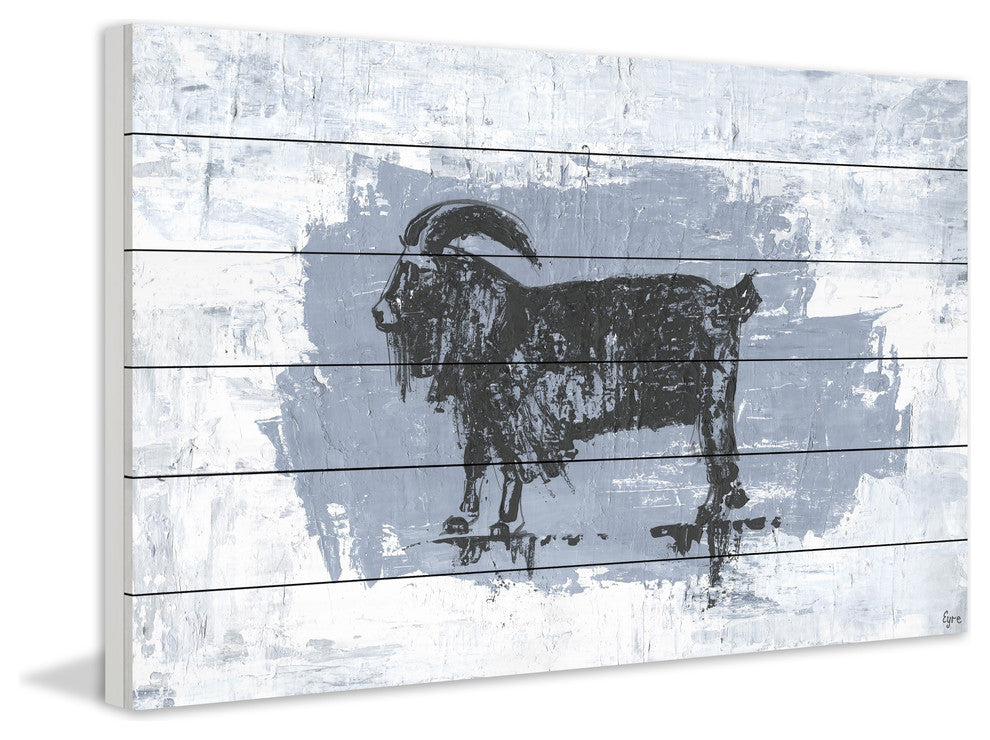 "Tranquil Billy" Painting Print on White Wood, 24"x16"