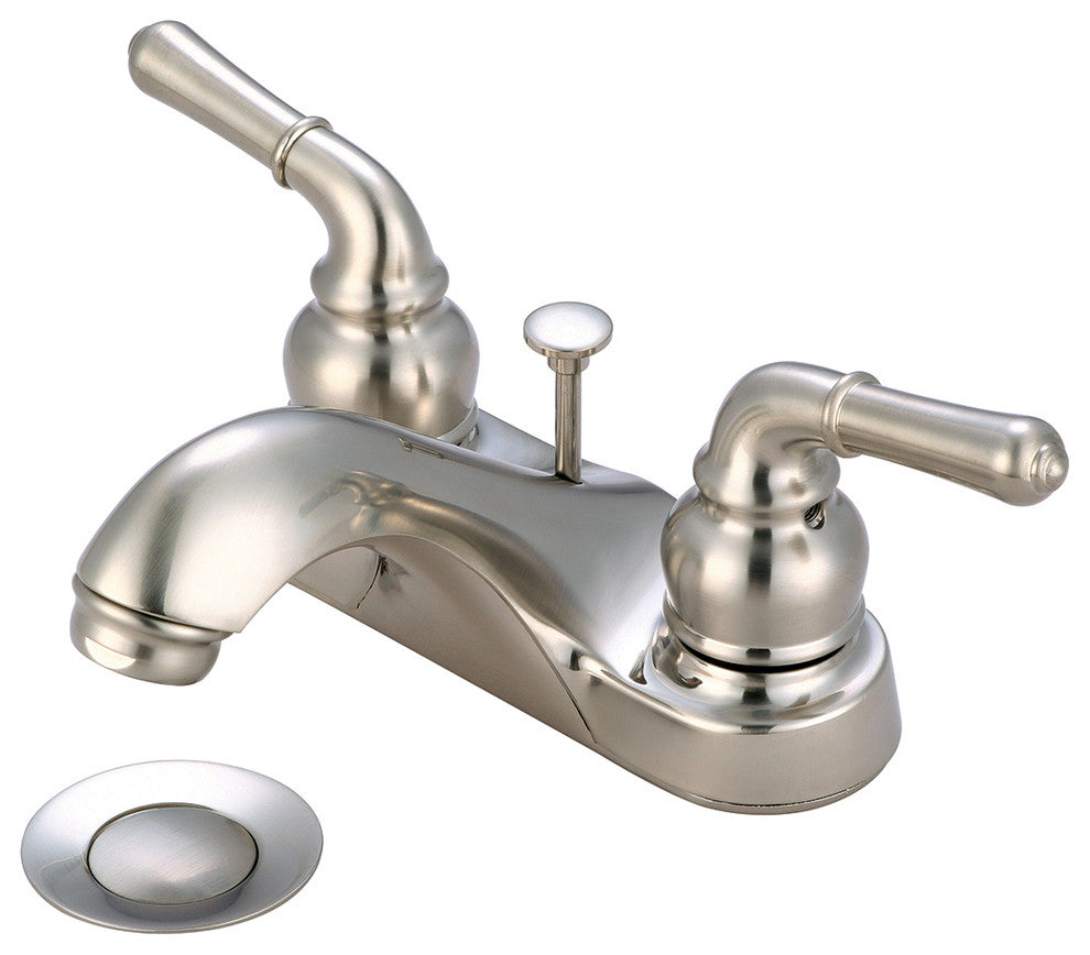 Accent Two Handle Bathroom Faucet, PVD Brushed Nickel