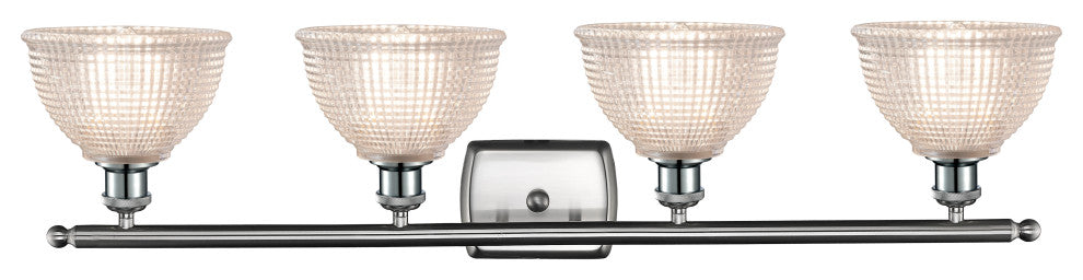 Arietta 3-Light Bath Vanity-Light, Brushed Satin Nickel, Clear
