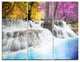 "Erawan Waterfall" Photography Metal Wall Art, 3 Panels, 36"x28"