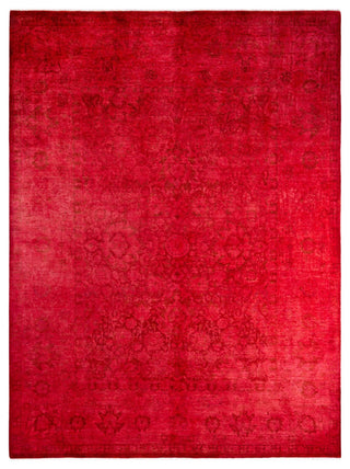 Overdyed, One-of-a-Kind Hand-Knotted Area Rug Red, 8'3"x10'9"