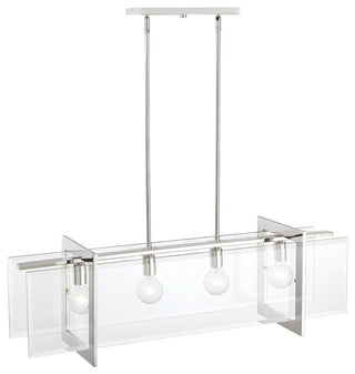 Ethan 4 Light Island Chandelier, Polished Nickel