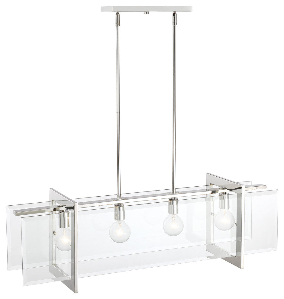 Ethan 4 Light Island Chandelier, Polished Nickel