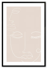 Satin Black 11" x 14" Face Fusion l Framed Print