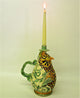 Puglia Ceramiche Monteforte 11" Owl Candlestick