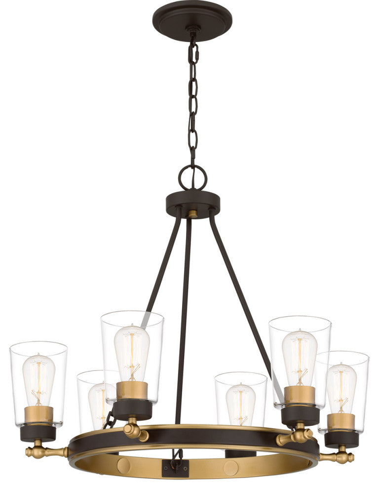 Quoizel ATO5025OZ 6-Light Chandelier, Atwood
