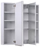 Tri-View Medicine Cabinet, 24"x30", Stainless Steel Trim, Surface Mounted