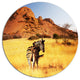Lonely Zebra In African Prairie, African Round Wall Art, 11"