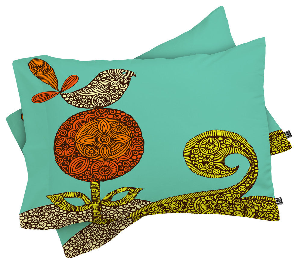 Deny Designs Valentina Ramos Bird In The Flower Pillow Shams, King