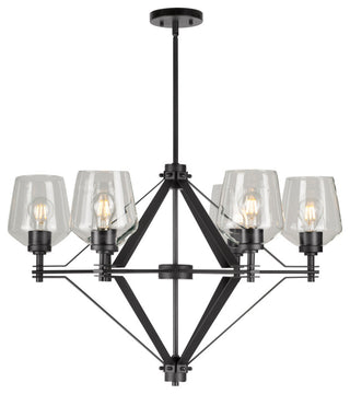 6-Light Chandelier, Black