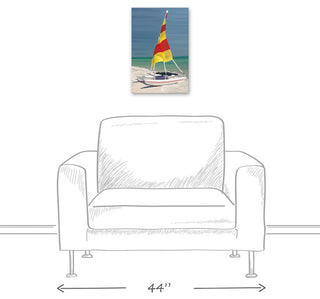 Colorful Sailboat Wall Art, 12x18, Canvas