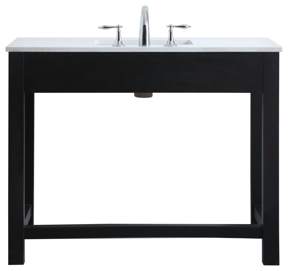 42" ADA Compliant Bathroom Vanity, Black
