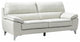 37" Classy Light Gray Leather Sofa