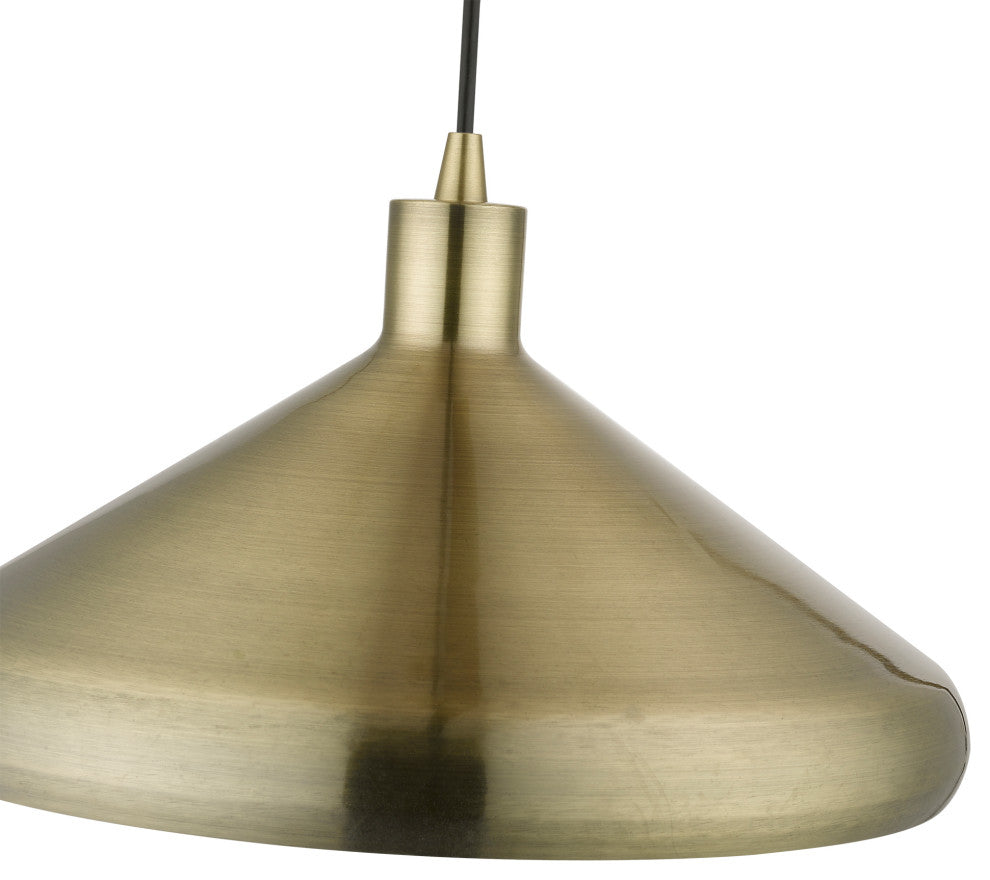 Livex Lighting 1 Light Antique Brass Pendant
