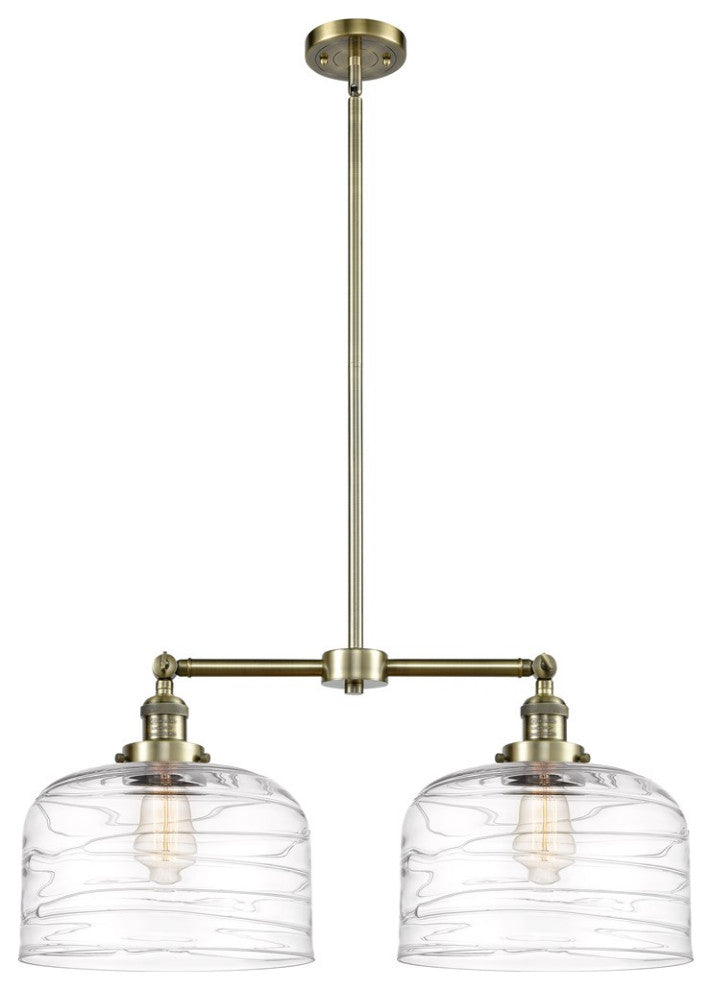 Innovations Bell LED Island Light 209-AB-G713-L-LED, Antique Brass