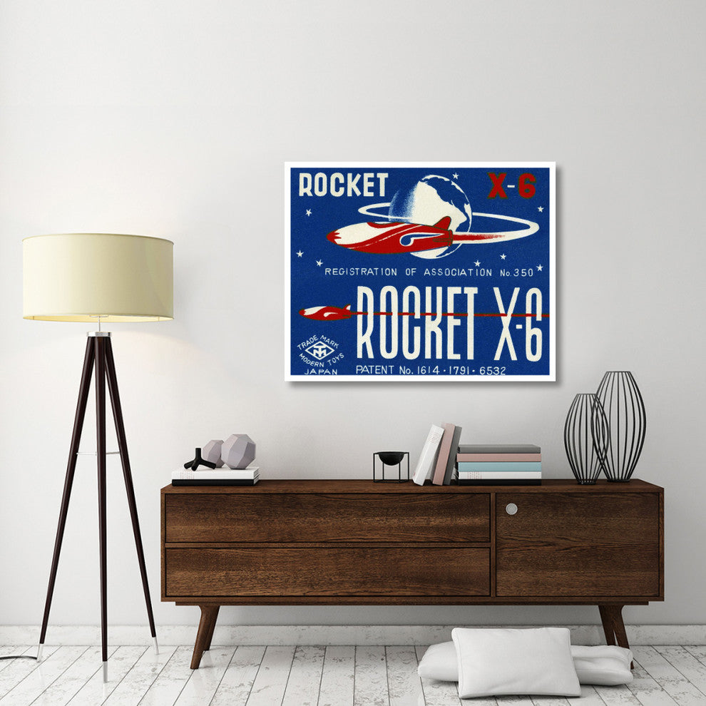 "Rocket X-6" Digital Paper Print by Retrorocket, 46"x37"