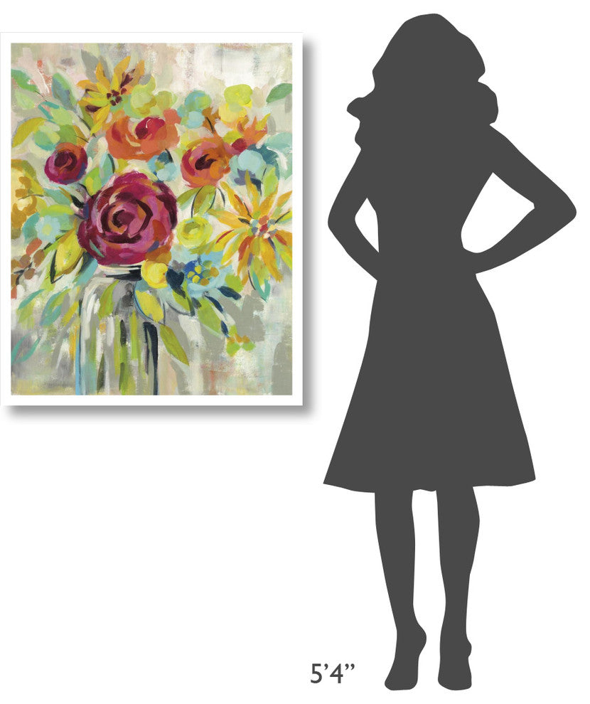 "Flower Still Life I" Digital Paper Print by Silvia Vassileva, 30"x37"