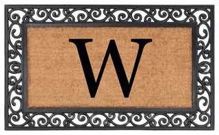 Classic Monogrammed Rubber Welcome Mat, W