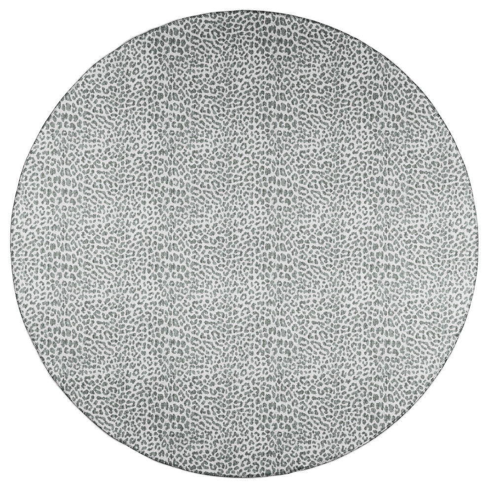 Indoor/Outdoor Mali ML2 Flannel Machine Washable 8' x 8' Round Rug