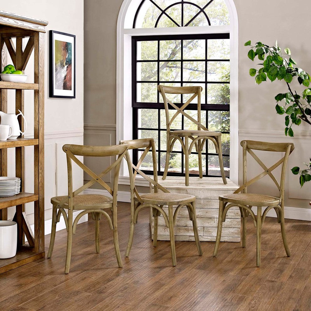 Natural Gear Dining Side Chair Set of 4