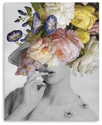 20" Glamorous Garden Party Dress Up Canvas Wall Art