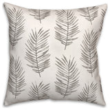 Gray Fern Pattern 18x18 Indoor/Outdoor Pillow