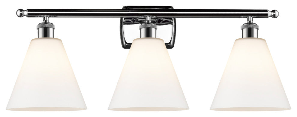 Innovations 516-3W-PC-GBC-81-LED 3 Light Bath Vanity Light, Polished Chrome