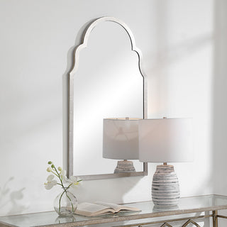 Moroccan Inspired Cathedral Arched 37" x 21" Vanity Bathroom Wall Mirror
