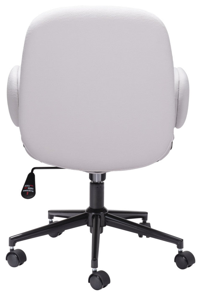 Computer Work Chair, Metal Steel, Fabric, Beige, Black, Home Business Office