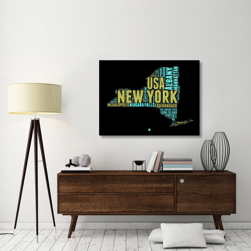 "New York Word Cloud 1" Fine Art Print
