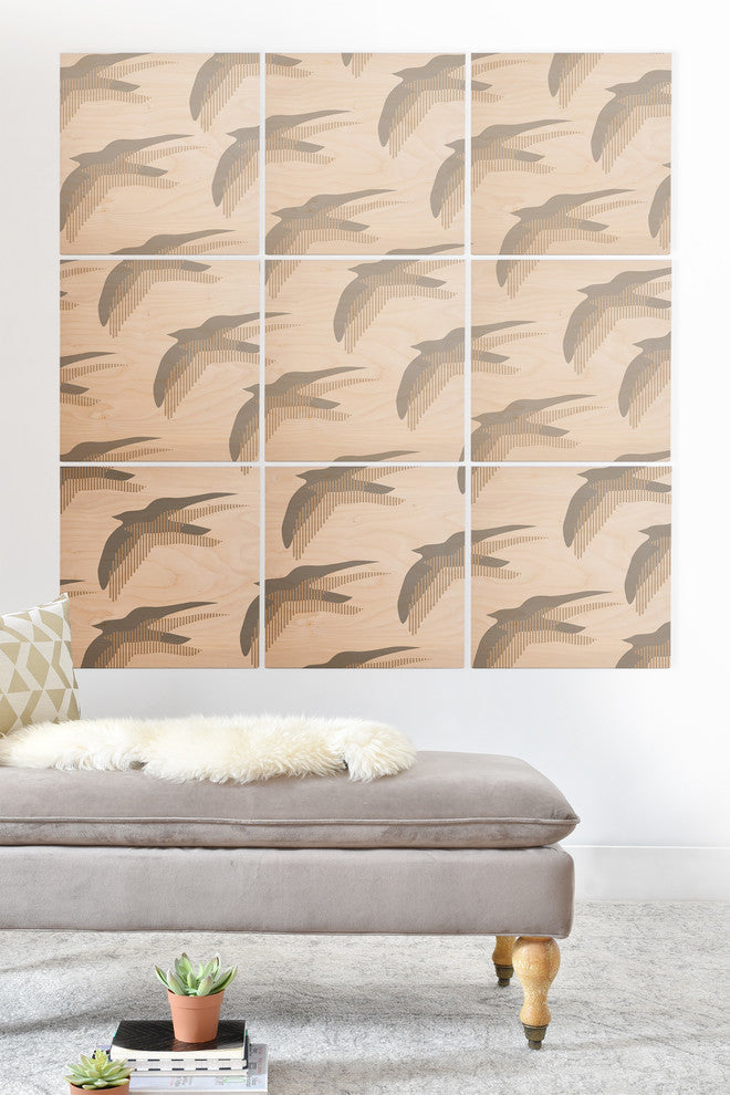 Deny Designs Georgiana Paraschiv Flight II Wood Wall Mural, 4'x4'
