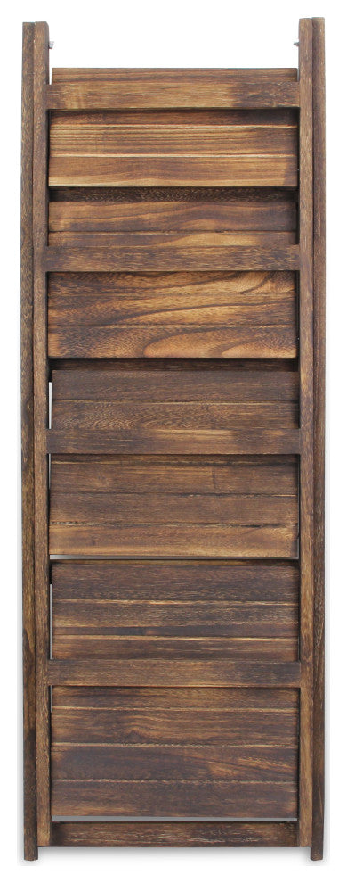 Finnigan Wood Stand, 4 Shelves, Brown