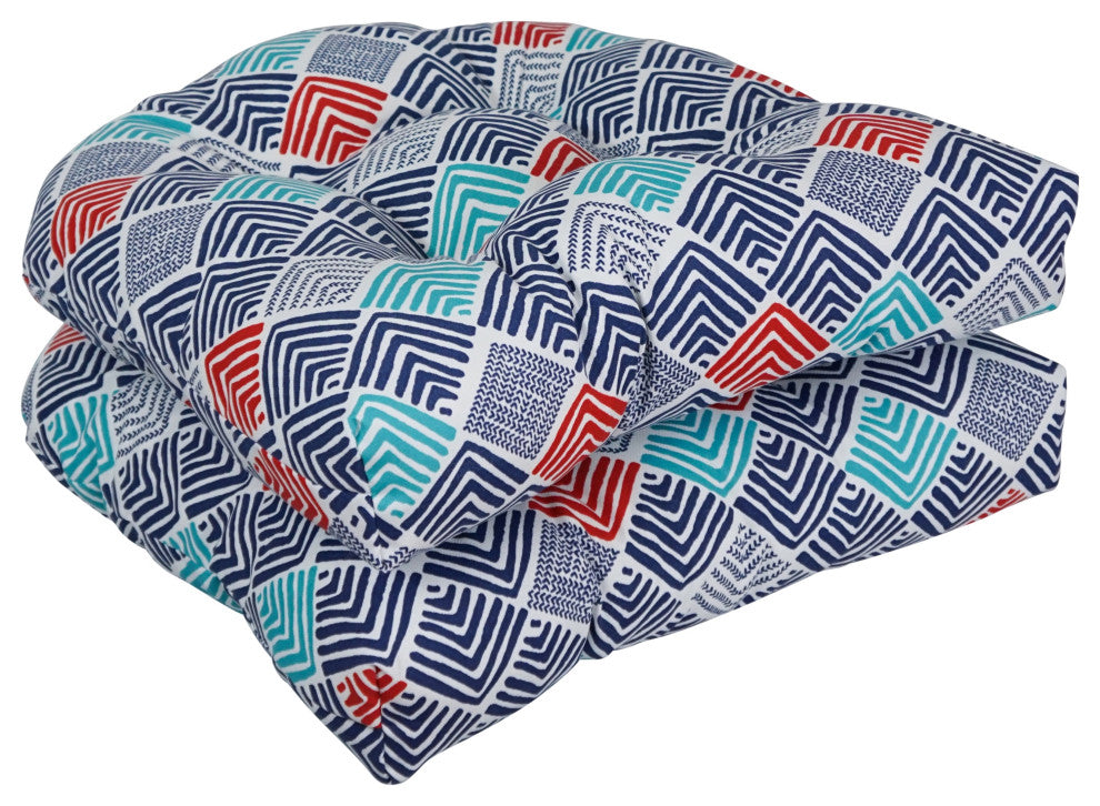 19" U-Shaped Dining Chair Cushions, Set of 2, Belk Nautical
