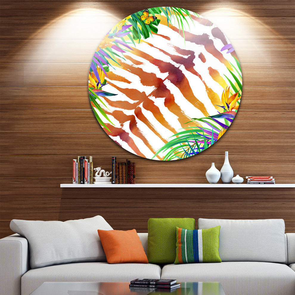 Wild Nature Watercolor, Landscape Painting Round Wall Art, 11"